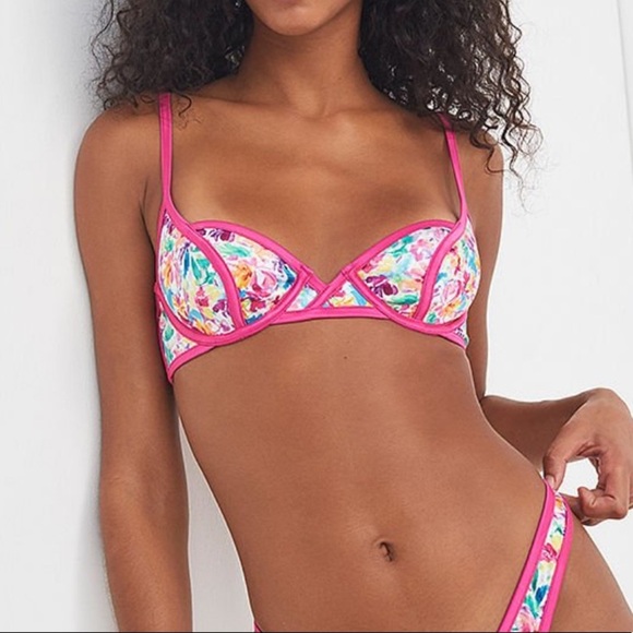 For Love & Lemons Watercolor Floral Bra - Picture 2 of 8